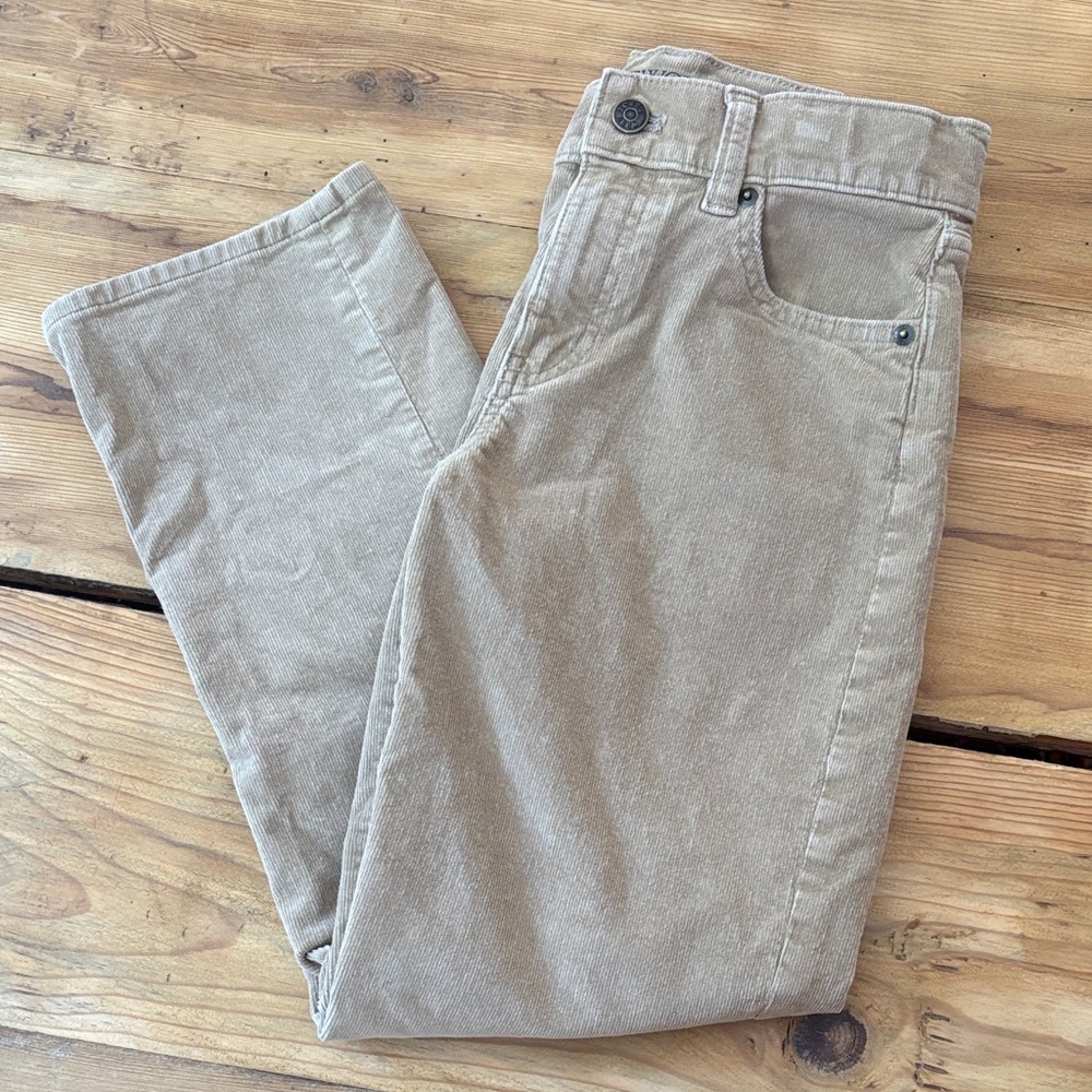 CREWCUTS 10 Tan Classic-Fit Stretch Corduroy Pant Waled Ribbed